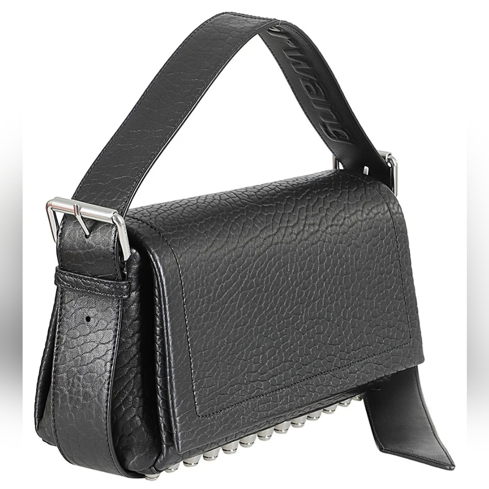 Alexander Wang Ricco Black Textured Leather Bag (Medium)